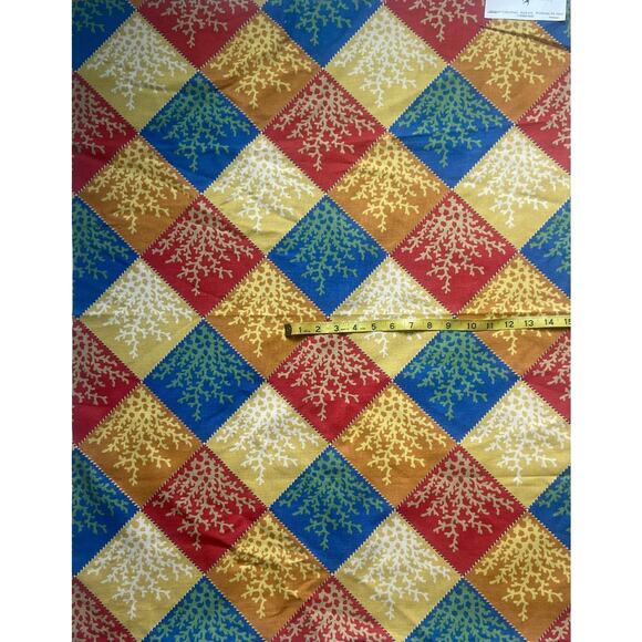 Brunschwig & Fils "Coral Shores" fabric vintage swatch 27 x 33 - Picture 2 of 7